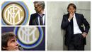 Foto kolase dari Jose Mourinho, Roberto Mancini, dan Antonio Conte yang pernah menangani Inter Milan hingga meraih gelar Scudetto. (Foto: AFP)