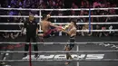 Partai puncak di Byon Combat 5 menyajikan duel panas antara KKajhe vs Aziz Calim. (Bola.com/M Iqbal Ichsan)