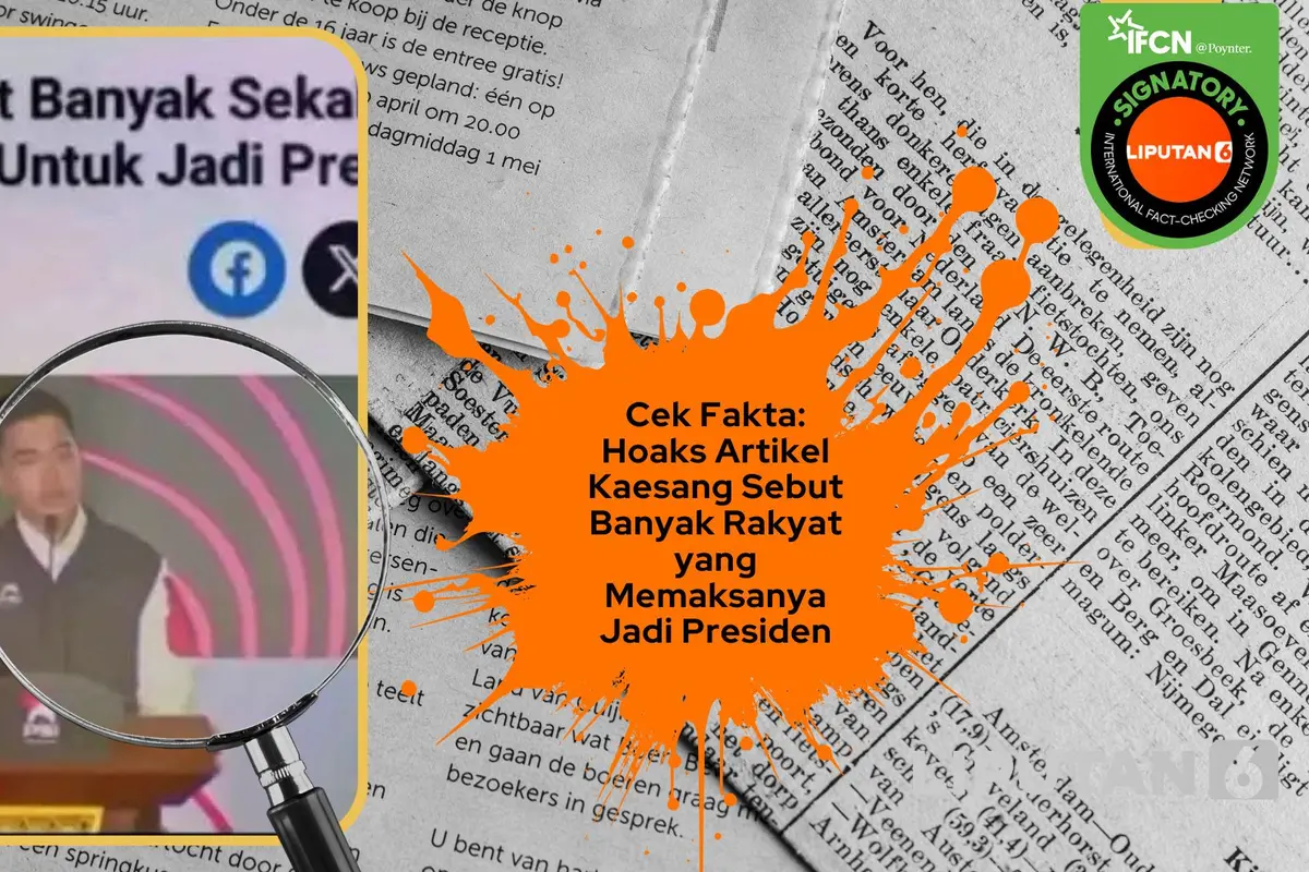 Cek fakta artikel Kaesang sebut rakyat memaksanya jadi presiden