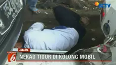 Pengemudi tersebut menantang petugas agar segera melindas dirinya jika tetap akan menderek.