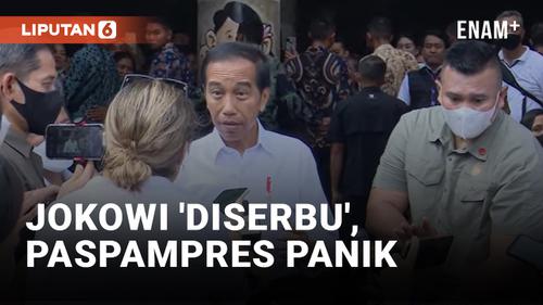 VIDEO: Rusuh! Jokowi 'Digempur' saat Datangi Pasar Badung
