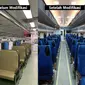 PT KAI untuk memodifikasi kursi dan interior kereta ekonomi non subsidi (komersial). (Sumber gambar dari Twitter)