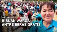 Ribuan Warga Antre Beras Gratis