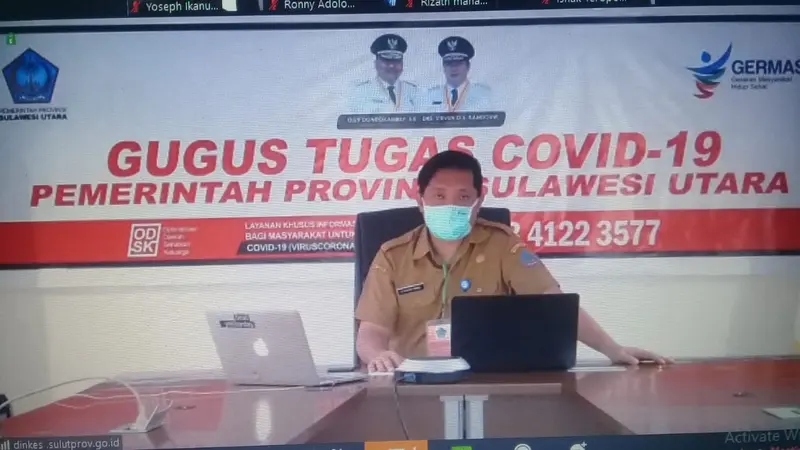 Jubir Gugus Tugas Covid-19 Provinsi Sulut dr Steaven Dandel.