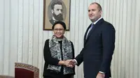 Menlu RI Retno Marsudi dan Presiden Bulgaria Rumen Radev (sumber: Kemlu RI)