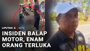 Insiden Balap Motor, Enam Orang Terluka