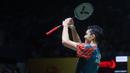 Tunggal putra bulu tangkis Indonesia Jonatan Christie berhasil menjejakkan kaki di babak perempat final Indonesia Masters 2025. (Bola.com/M Iqbal Ichsan)