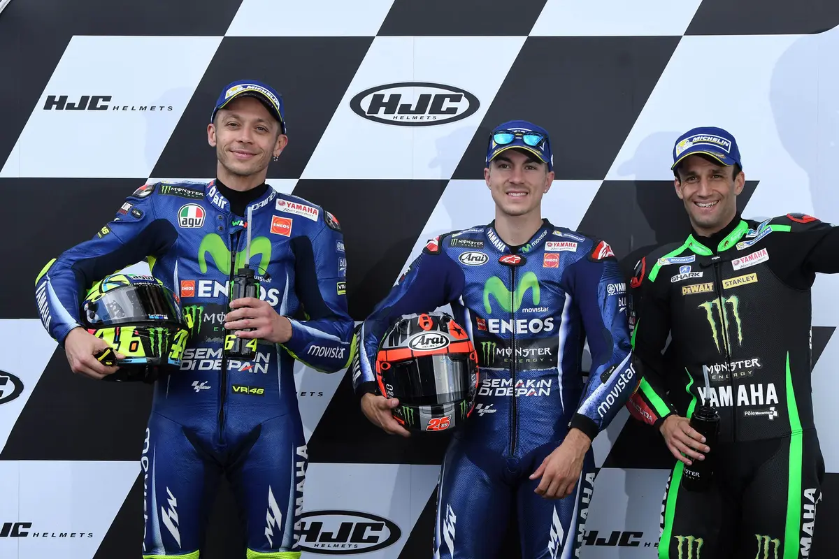 Rossi, Vinales, Zarco