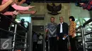 Dirut PT Pertamina Dwi Soetjipto usai pertemuan koordinasi dan supervisi pencegahan korupsi, di KPK, Jakarta, Kamis (24/3). KPK dan Pertamina sepakat untuk melakukan pengawalan atas proyek strategis disektor energi. (Liputan6.com/Helmi Afandi)
