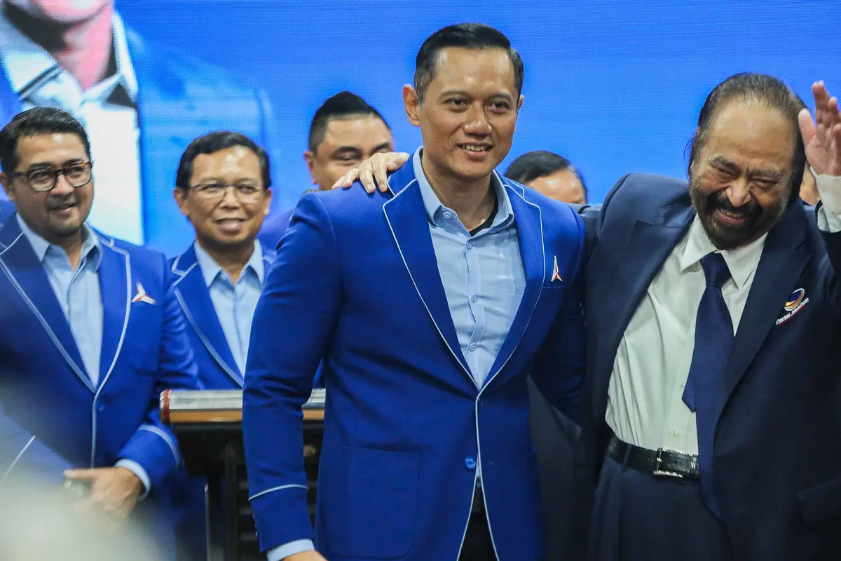 Ketum Nasdem Surya Paloh Sambangi Ketum Demokrat AHY