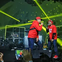 Konser tunggal Iwa K bertajuk Batman Kasarung berlangsung meriah. Konser di gelar di The Pallas SCBD, Rabu (4/4/2018) malam. (Adrian Putra/Bintang.com)