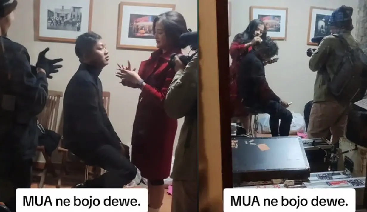 <p>Karena kesibukan sang suami, Bella mendampingi suami saat melakukan tur ke beberapa kota. Saat menemui wartawan, Denny tak didampingi sang istri.&nbsp;[Tiktok/brormf]</p>