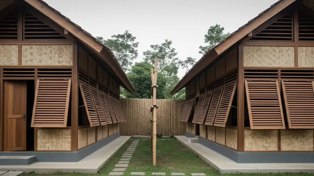 Rumah Desa Dengan Lorong Angin