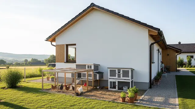 Konsep Rumah Kampung Minimalis dengan Halaman Jadi Tempat Ternak/Gemini AI