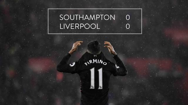 Liverpool ditahan 0-0 oleh Southampton pada laga pekan ke-12 Premier League, Sabtu (19/11/2016)