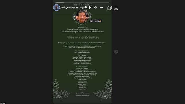 Kevin Sanjaya Sukamuljo Bagikan Kabar Duka, Kakek Valencia Tanoesoedibjo Meninggal Dunia Setelah Sempat Sakit Kanker Paru-Paru