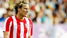 Striker Atletico Madrid Diego Forlan bertanding melawan Stromsgodset dalam partai Liga Europa di Drammen, Norwegia, 4 Agustus 2011. AFP PHOTO/SCANPIX NORWAY/Haakon Mosvold Larsen