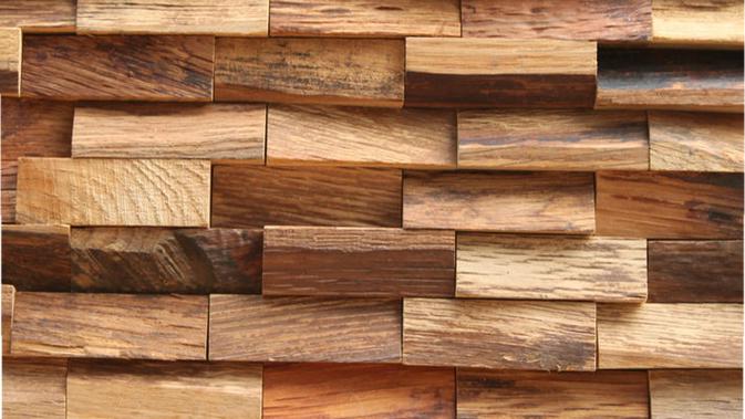 Anda dapat menyusun panel-panel kayu dengan membiarkan corak alami mereka seperti apa adanya.