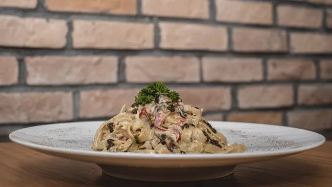 Resep fettuccine carbonara creamy