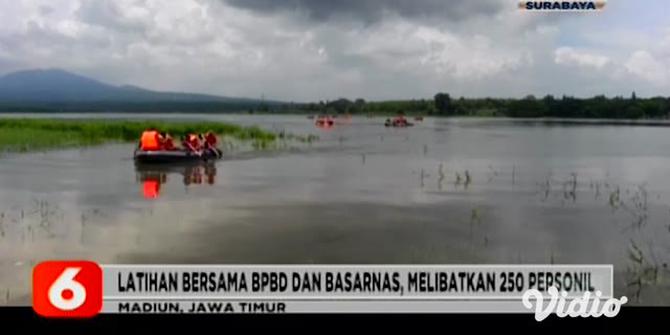 VIDEO: 250 Personel Tim Gabungan di Jawa Timur Latihan SAR demi Siaga Bencana