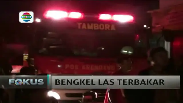 Bengkel Las di kawasan Tambora Hangus Terbakar