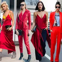 Tips gaya serba warna merah terkesan nggak murah.