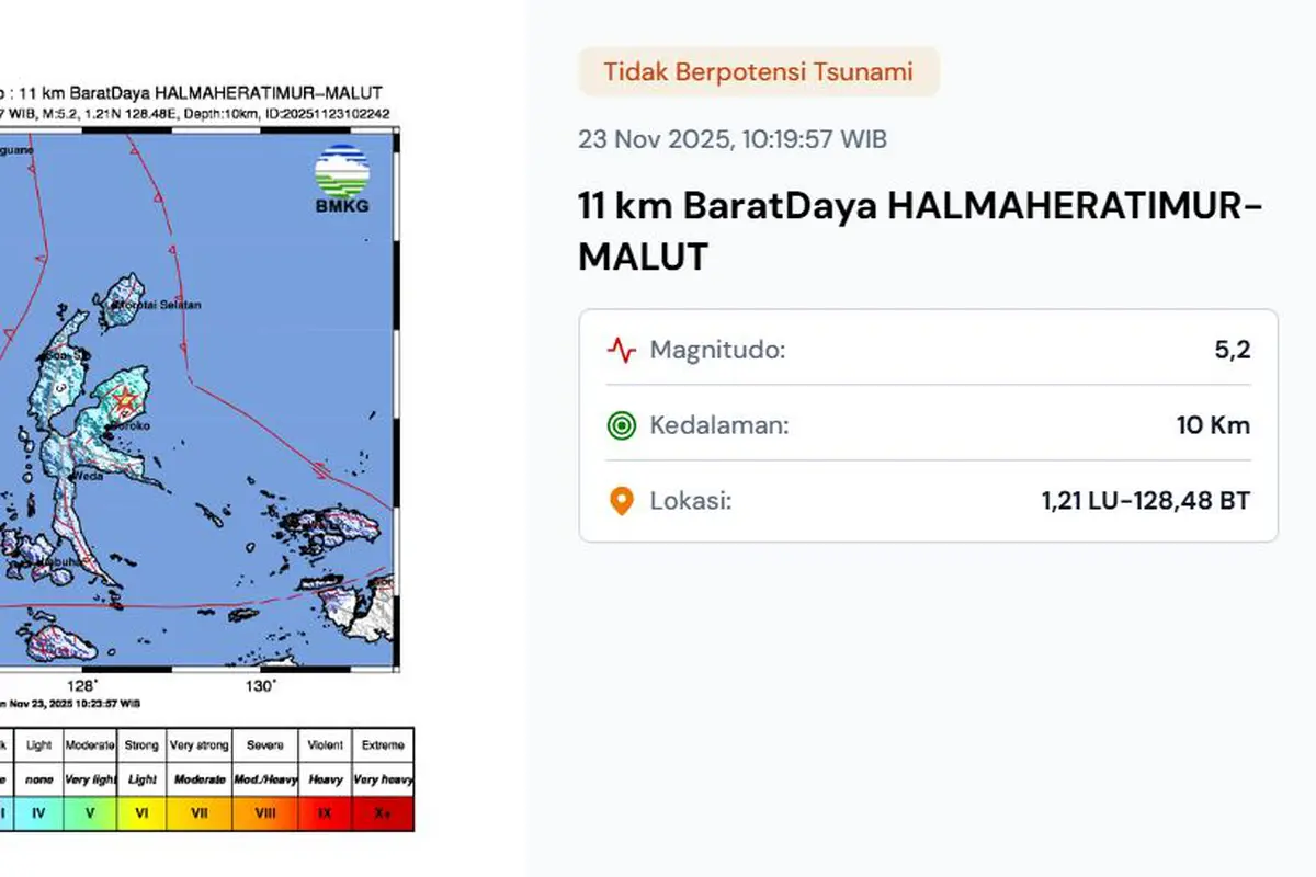 Gempa Halmahera, Malut.