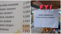 Pemberitahuan Harga Nyeleneh. (Sumber: Twitter/@txtdrkuliner)