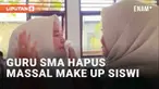 Seorang guru sejatinya tak hanya mendidik soal ilmu, tapi juga disiplin. Seperti guru yang baru-baru ini viral menghapus massal make up siswi di kelas. Alih-alih kesal, para siswi malah tertawa saat sang guru menghapus make up mereka.