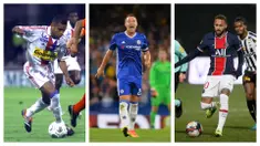 Penggunaan kaos kaki adalah salah satu perlengkapan yang diwajibkan bagi setiap pesepakbola yang berlaga. Dapat juga dijadikan ciri khas jika dipakai di luar standar yang diatur. Seperti 7 pemain di Eropa ini yang memilih penggunaannya melebihi lutut. (Kolase Foto AFP)