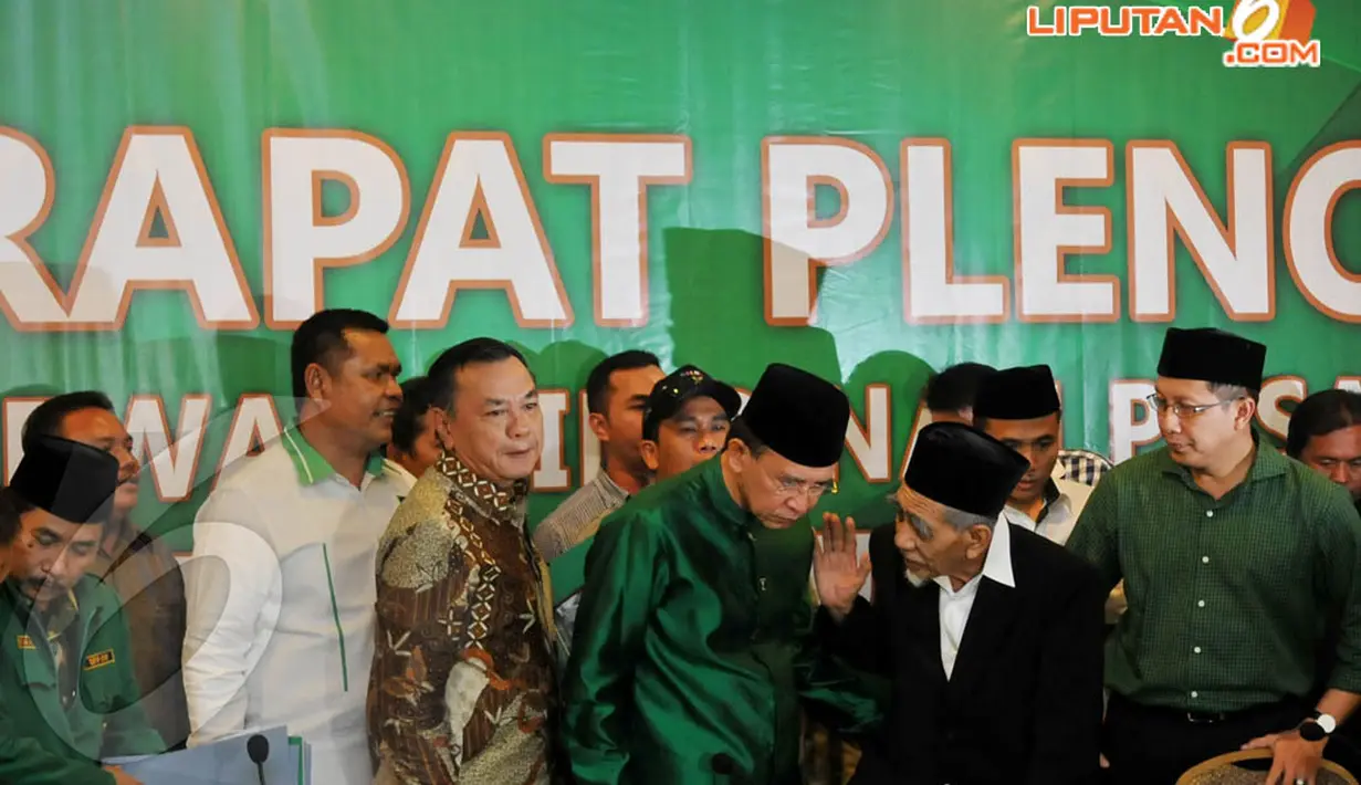 Dalam rapat pleno tersebut, Majelis Syariah partai mengeluarkan fatwa agar jajaran DPP dan DPW yang berselisih segera melakukan islah. (Liputan6.com/Johan Tallo)