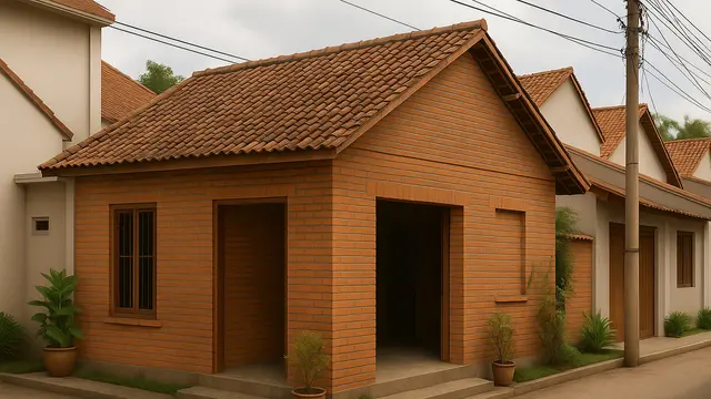 Rumah Sederhana di Perkotaan Padat Penduduk/Ilustrasi gambar oleh AI