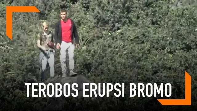 Dua wisatawan asing dicari penjaga setelah nekat menerobos ke area Gunung Bromo yang terkenan erupsi.