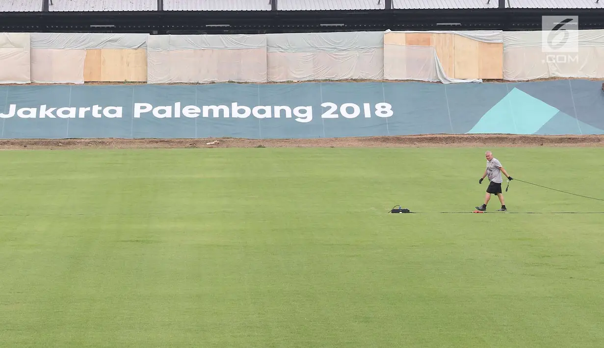 Penampakan salah satu venue untuk gelaran Asian Games 2018 di kawasan GBK, Jakarta, Selasa (7/8). Sejumlah venue sudah siap untuk menggelar berbagai pertandingan cabang olahraga selama Asian Games 2018. (Liputan6.com/Immanuel Antonius)