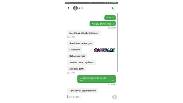 Ingin Kabur, Napi Ini Order Lewat Ojek Online dari Nusa Kambangan