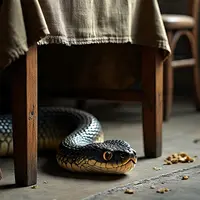 Ular masuk rumah. ©Ilustrasi MetaAI