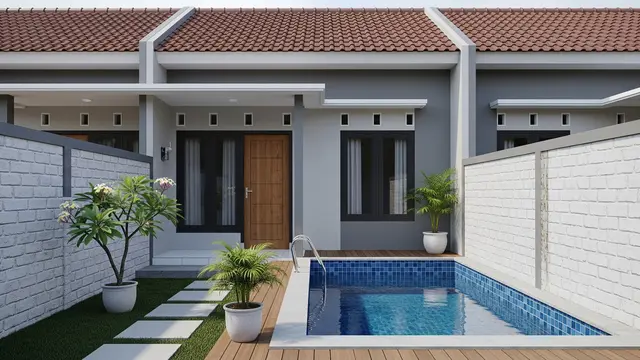 6 Model Rumah Tipe 36 dengan Kolam Renang Mini, Hunian Modern dan Fungsional