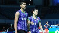 Ganda campuran Indonesia Praveen Jordan/Debby Susanto gagal mengatasi pasangan Korea Ko Sung Hyun/Kim Ha Na pada laga kedua Grup B BWF Dubai World Superseries Finals 2015, Kamis (10/12/2015). (Liputan6.com/Humas PP PBSI)