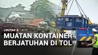 Muatan Kontainer Berjatuhan di Tol