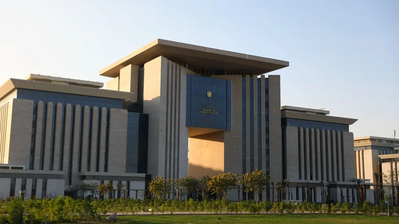Gedung baru Kementerian Luar Negeri Mesir di Ibu Kota administratif baru Mesir, sekitar 50 km di timur Kairo.
