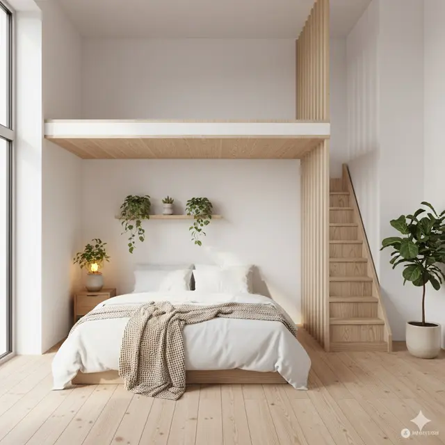 Rumah dengan Kamar Tidur Mezzanine Hemat Ruang. Gemini