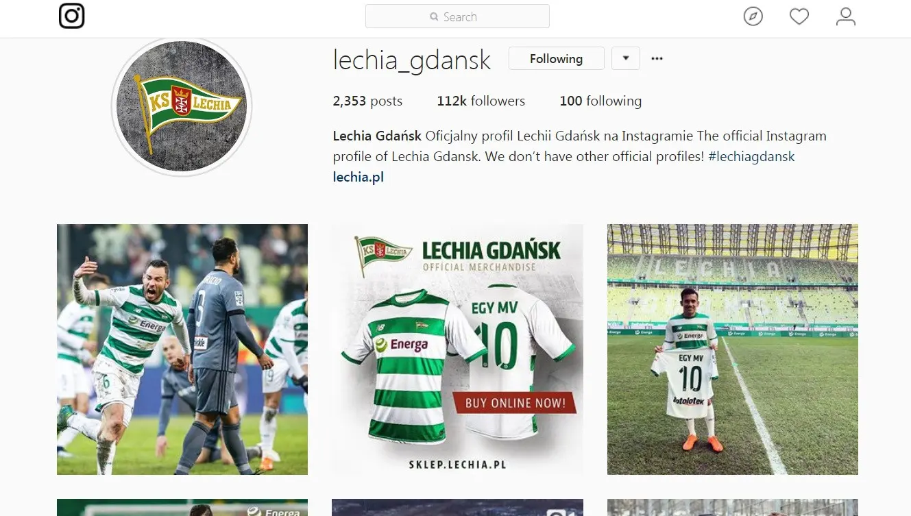 Akun Instagram resmi Lechia Gdansk, klub tempat Egy Maulana Vikri akan memulai karier sepak bola di Eropa. (Instagram)