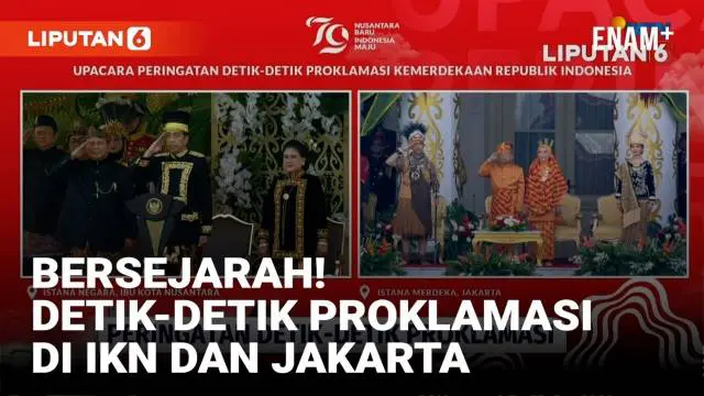 Upacara Peringatan Hari Kemerdekaan ke-79 Republik Indonesia digelar di Ibu Kota Negara (IKN) Nusantara dan Istana Negara Jakarta hari Sabtu (17/8). Presiden Joko Widodo memimpin upacara ini di Istana Garuda IKN, sementara Wakil Presiden Ma’ruf Ami...