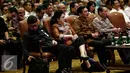 Sejumlah Menteri hadir saat pembukaan Rakornas Penanggulangan Bencana seluruh Indonesia di Jakarta, Rabu (24/2). Rakornas dihadiri seluruh anggota BNPB dan BPBD seluruh Indonesia. (Liputan6.com/Faizal Fanani)