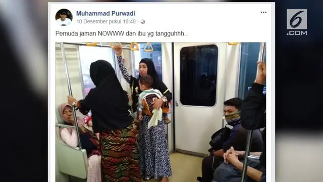 VIDEO: Tak Beri Duduk Ibu Gendong Anak, Pria Ini Dihujat
