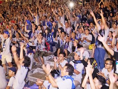 Ratusan anggota Inter Club Indonesia memadati acara puncak Gathering Nasional ke-4 di GWK, Bali, Sabtu (29/8/2015). (Bola.com/Vitalis Yogi Trisna)