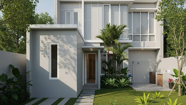 Model Rumah Kecil dengan Kamar Asisten Rumah Tangga