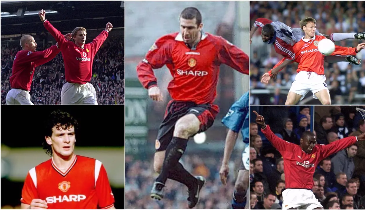Berikut ini tujuh striker andalan Manchester United era-90an. Mereka adalah juru dobrak Setan Merah meraih kejayaan bersama Sir Alex Ferguson. (Kolase foto-foto dari AFP)