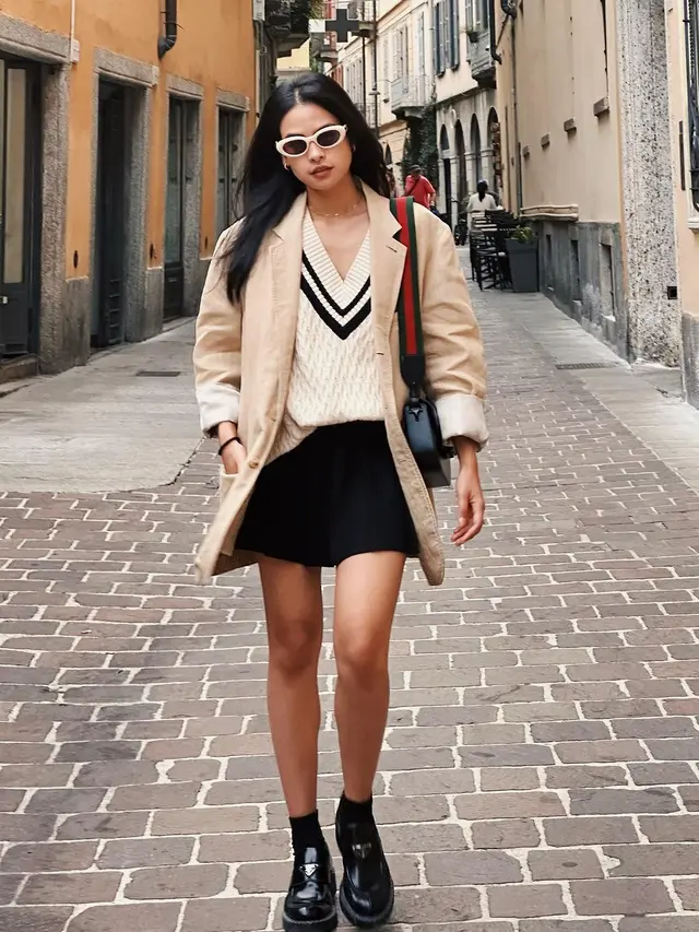 Padukan Rompi dengan Blazer