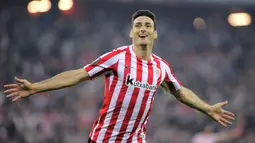 2. Aritz Aduriz (26 gol) - Pemain asal Spanyol ini mencetak ke-26 golnya di ajang Liga Europa untuk Athletic Bilbao. Aritz Aduriz memutuskan pensiun pada 20 Mei 2020 ketika masih berseragam Athletic Bilbao. (AFP/Ander Gillenea)